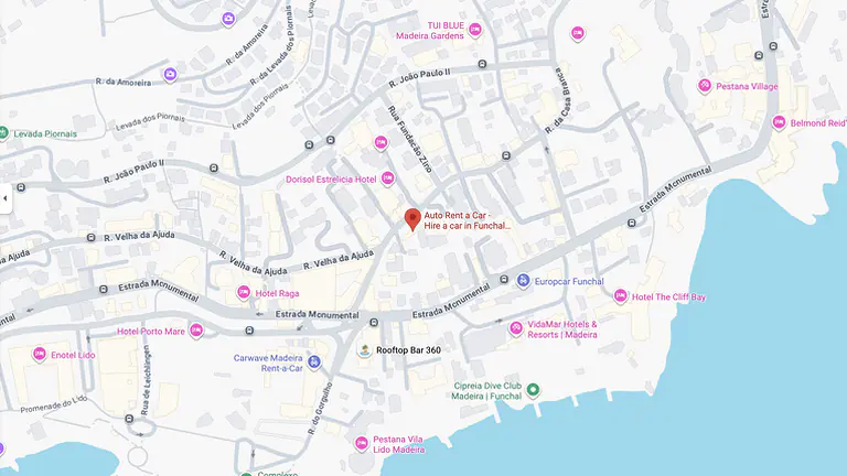 Autorentacar Standort auf Google Maps