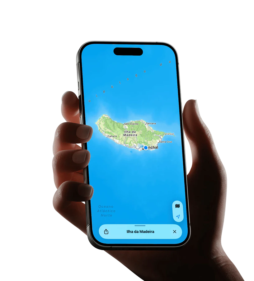 Phone showing app